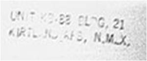 Blow-up of Kirtland AFB, Building 21, Unit KB-88 Stamp